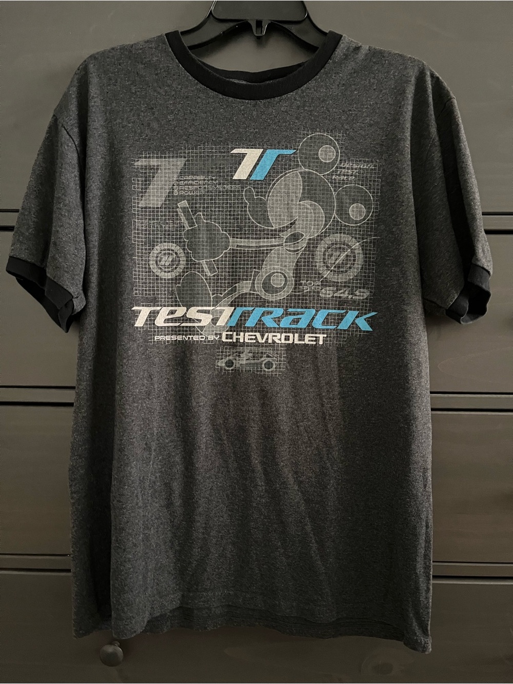 Disney Mickey Mouse Test Track Chevrolet tshirt sz L